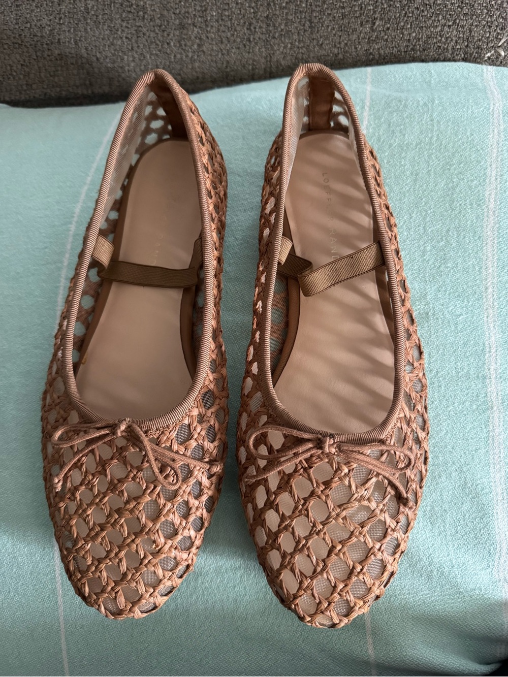 Loeffler Randall Woven Ballet Flats in Tan